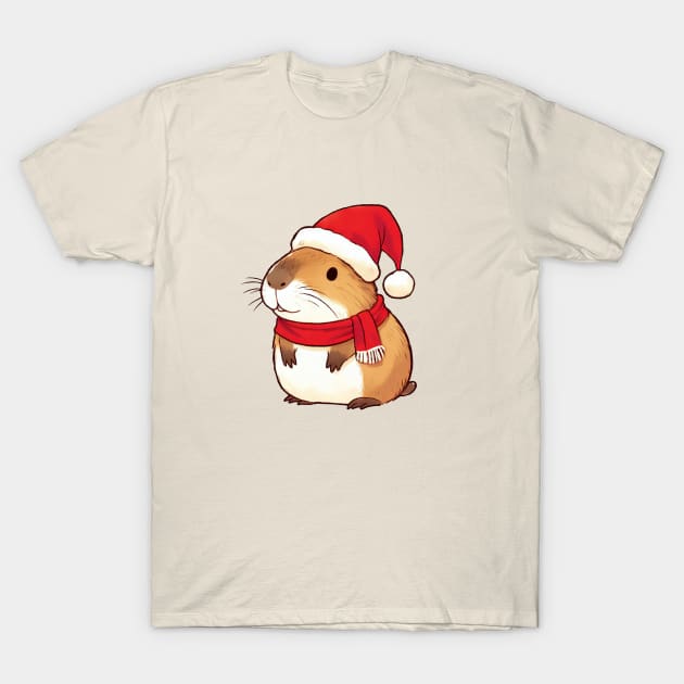 Christmas Capybara T-Shirt by Takeda_Art